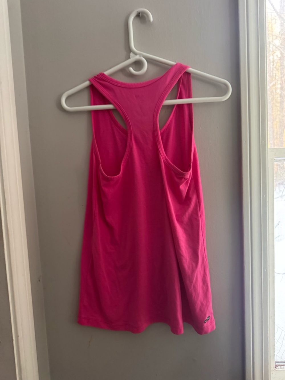 Danskin Now Pink Racerback Tank with Yellow Graphic - Picture 3 of 4